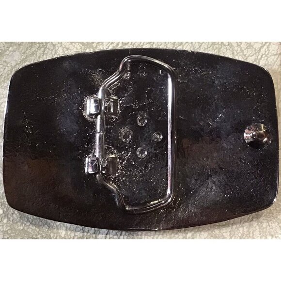 Elvis 3 1/2 x 2 1/4 Holographic Sticker Hippie Belt Buckle Rare 1983 - Picture 3 of 3